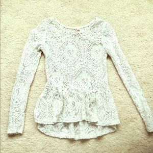 Peplum lace top